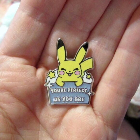 Pikachu Pin *You're Perfect as You Are* Hard Enamel - Picture 1 of 4